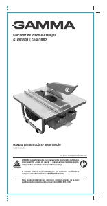 Manual Gamma G1683/BR1 Máquina de corte ladrilhos