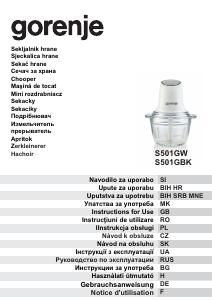 Manuál Gorenje S501GBK Sekáček