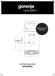 Manual Gorenje GFACM20S Coffee Machine