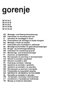 Käyttöohje Gorenje DF6116E Liesituuletin