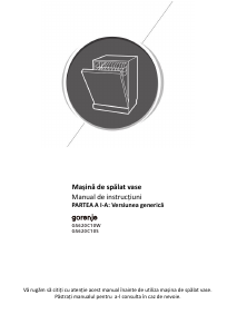 Manual Gorenje GS620C10S Maşină de spălat vase