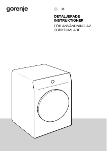 Bruksanvisning Gorenje DNES8B Torktumlare