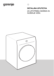 Priručnik Gorenje DNE8B/G Sušilica