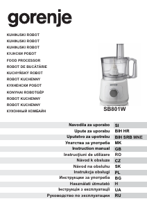 Návod Gorenje SB801W Kuchynský robot