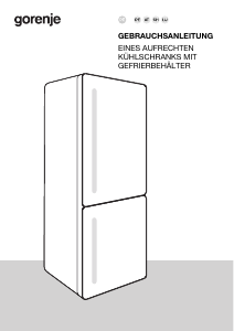 Bedienungsanleitung Gorenje NK79B0DXL Kühl-gefrierkombination