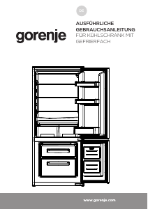 Bedienungsanleitung Gorenje RKI415EP1 Kühl-gefrierkombination