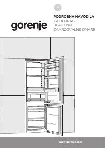 Priročnik Gorenje NRKI518EA1 Hladilnik in zamrzovalnik