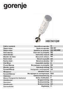 Návod Gorenje HBC561QB Ponorný mixér