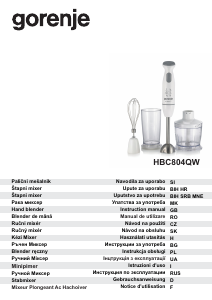 Manual Gorenje HBC802QW Blender de mână