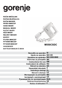 Instrukcja Gorenje M550CSDC Mikser ręczny