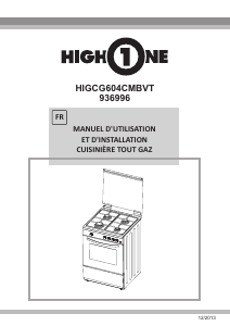 Mode d’emploi High One HIG CG604CM BVT Cuisinière