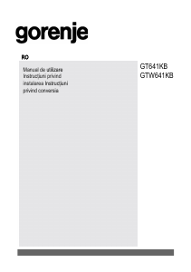 Manual Gorenje GTW641KB Plită
