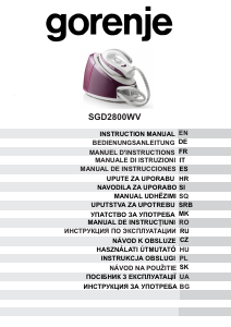 Manuál Gorenje SGD2800WV Žehlička