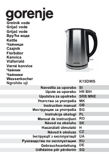 Manuál Gorenje K15DWS Konvice