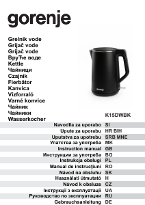 Návod Gorenje K15DWBK Kanvica