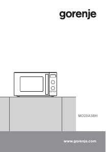 Bruksanvisning Gorenje MO20A3BH Mikrobølgeovn