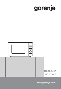 Manual Gorenje MO20A4X Microwave