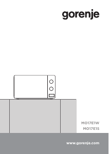 Bruksanvisning Gorenje MO17E1S Mikrobølgeovn