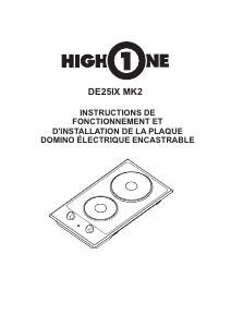 Mode d’emploi High One DE 25 IX MK2 Table de cuisson