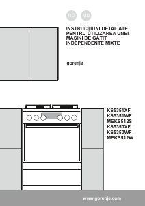 Manual Gorenje MEKS512W Aragaz