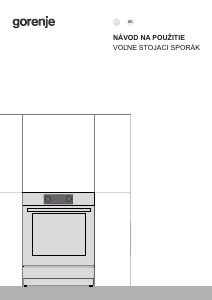 Návod Gorenje GEITS6E71PBG Sporák