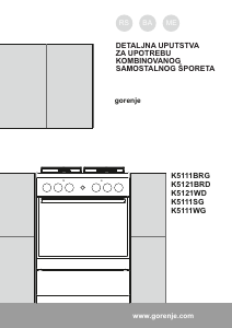 Priručnik Gorenje K5121WD Raspon