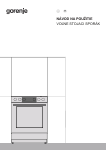 Návod Gorenje GECS5C70BPA Sporák