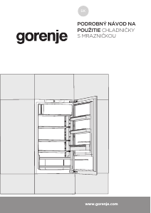 Návod Gorenje RBI412EE1 Chladnička