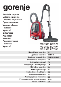 Manuál Gorenje VC2303RCYIV Vysavač