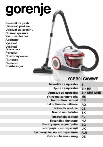 Manual Gorenje VCEB01GAWWF Vacuum Cleaner