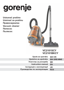 Manual Gorenje VC2101BKCY Vacuum Cleaner