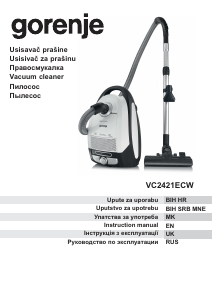 Manual Gorenje VC2421ECW Vacuum Cleaner