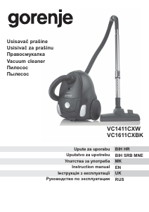 Manual Gorenje VC1611CXBK Vacuum Cleaner