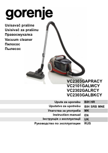 Manual Gorenje VC2303GALBKCY Vacuum Cleaner