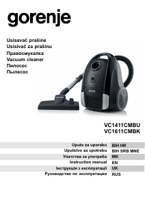 Manual Gorenje VC1611CMBK Vacuum Cleaner