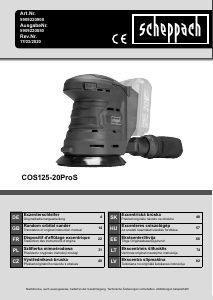 Manual Scheppach COS125-20ProS Random Orbital Sander