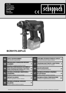 Instrukcja Scheppach BCRH170-20ProS Młotowiertarka