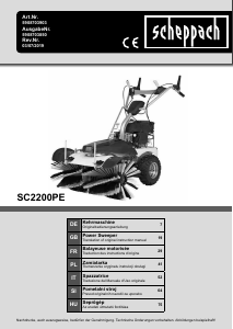 Mode d’emploi Scheppach SC2200PE Balayeuse