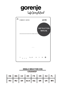 Manual Gorenje ICR2000SP Hob