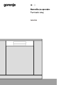 Priročnik Gorenje GI642E90X Pomivalni stroj
