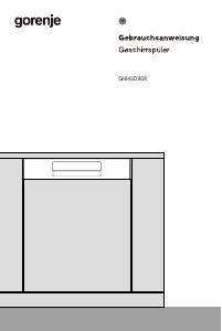 Bedienungsanleitung Gorenje GI643D90X Geschirrspüler