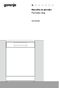 Priročnik Gorenje GS643D90X Pomivalni stroj