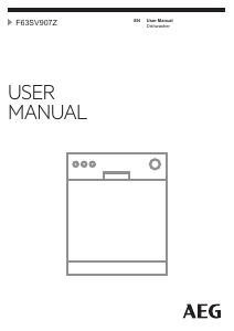 Manual AEG F63SV907Z Dishwasher