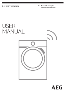Manual AEG LWR7316O4O Máquina de lavar e secar roupa