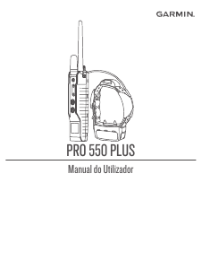 Manual Garmin Pro 550 Plus Coleira eletrônica