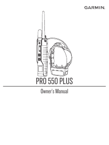 Manual Garmin Pro 550 Plus Electronic Collar