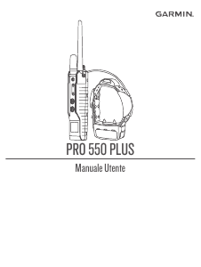 Manuale Garmin Pro 550 Plus Collare elettrico