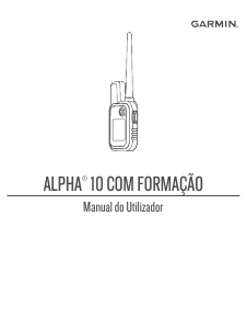 Manual Garmin Alpha 10 Navegador portátil