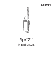 Priručnik Garmin Alpha 200 Ručna navigacija