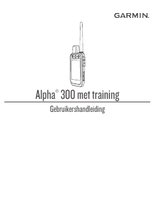 Handleiding Garmin Alpha 300 Handheld navigatiesysteem